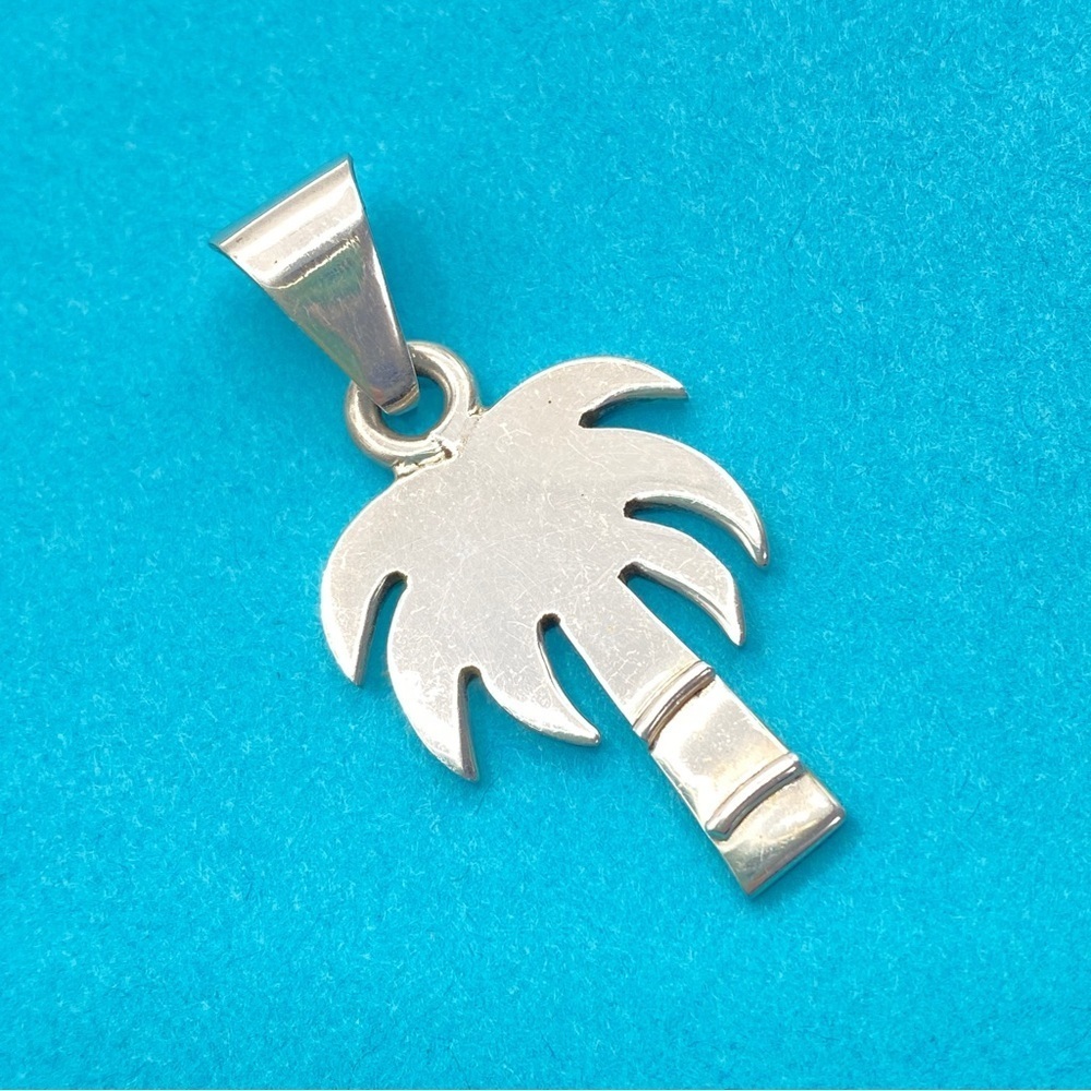 Silver 925 Sterling Palm Tree Pendant